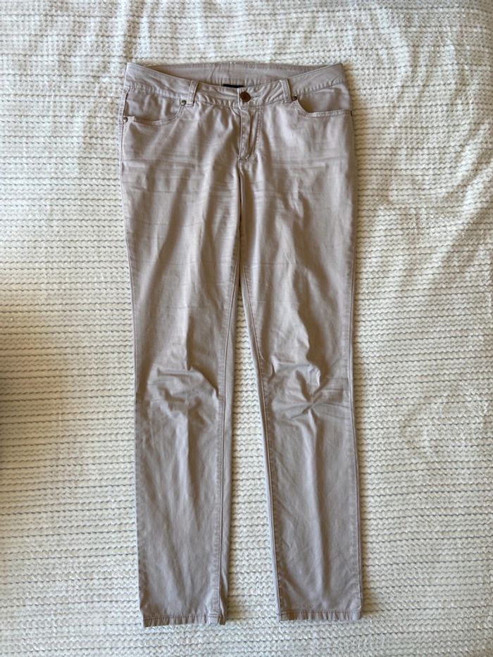 Pantalon taille basse beige / Taille 40 - photo numéro 3
