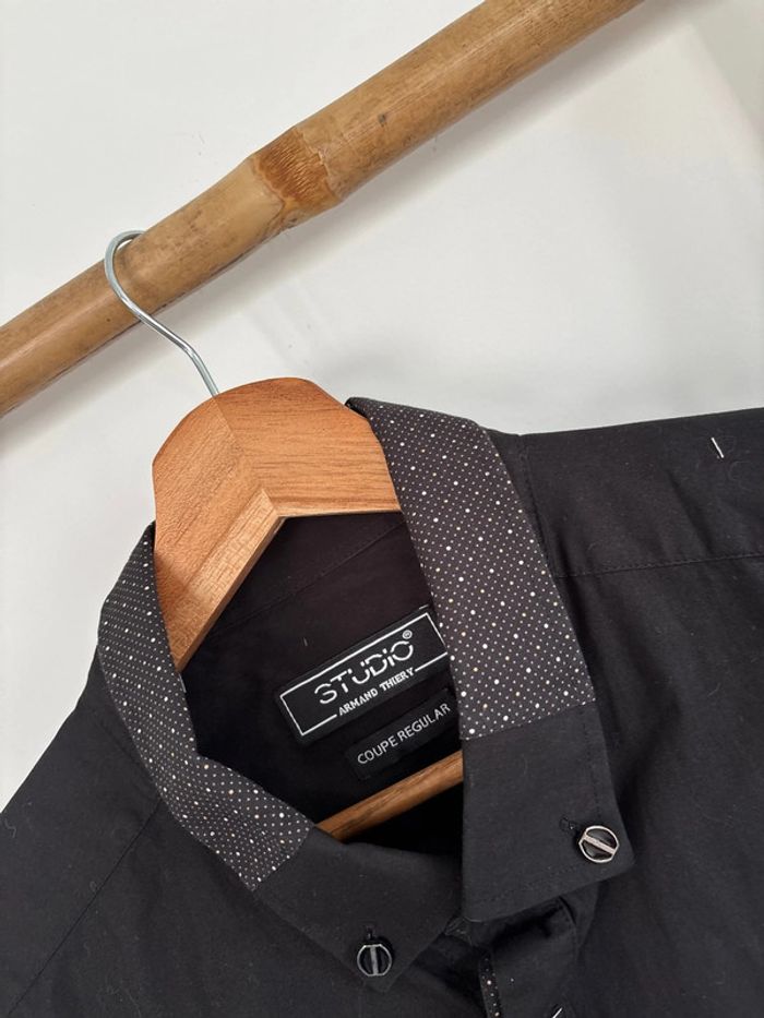 Chemise noire 100% coton Armand Thierry taille XL - photo numéro 8