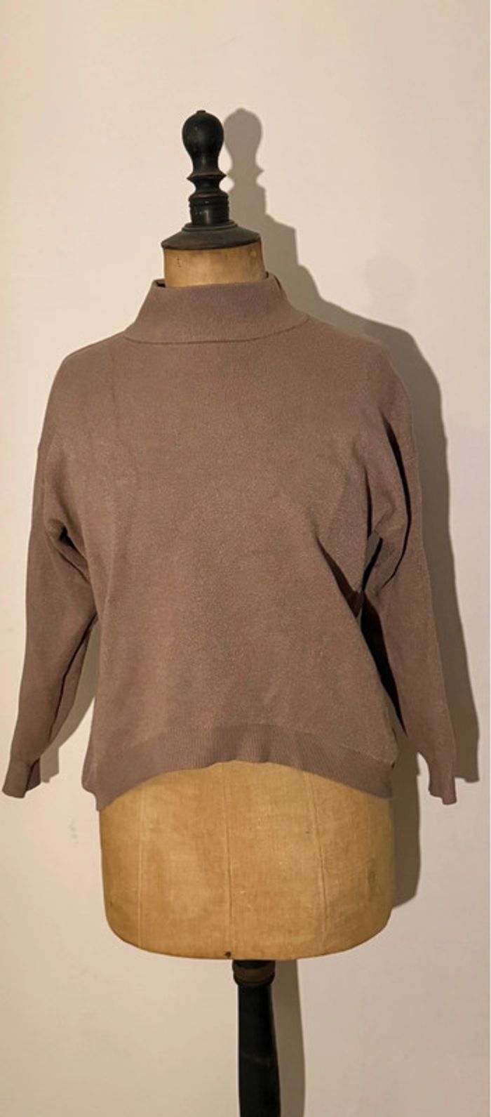 Pull col montant taupe Taille M