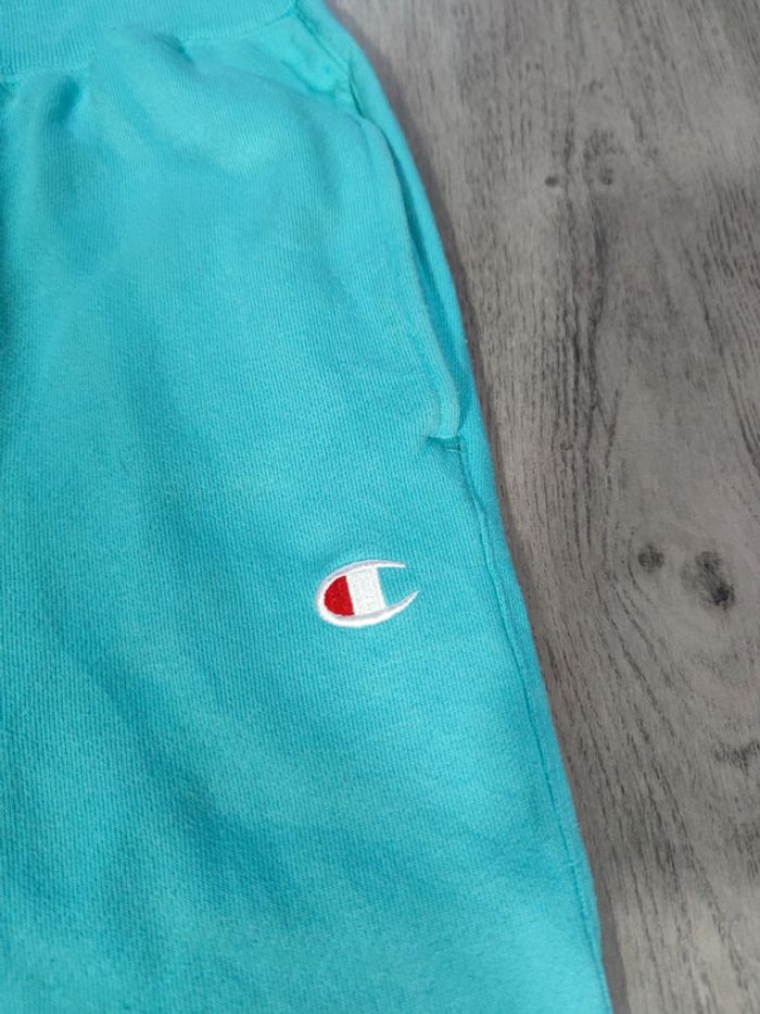 Jogging Champion Bleu Clair Logo Brodé Taille S Homme - photo numéro 3