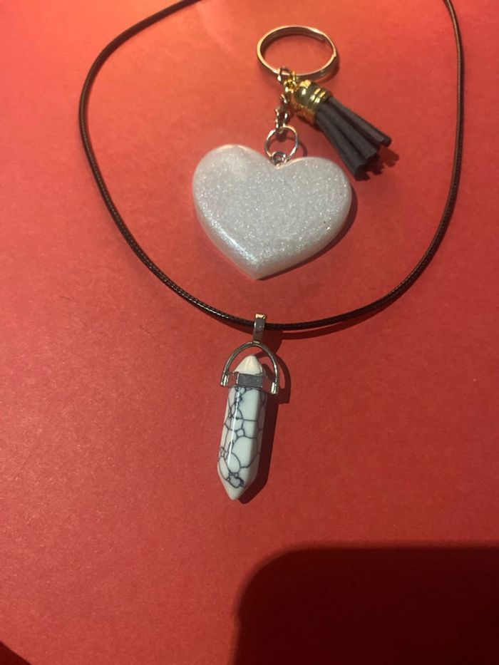 Pendentif pierre chakra + porte clefs - photo numéro 5