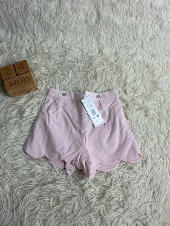 Short en velours rose pale Jacadi taille 24 mois