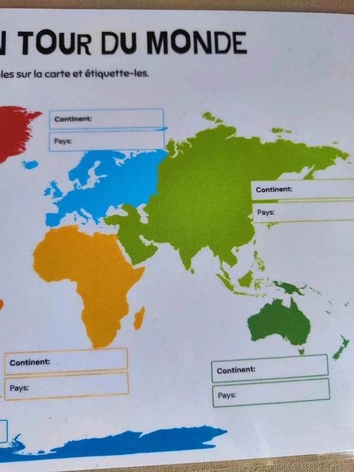 Carte du monde à remplir - photo numéro 6