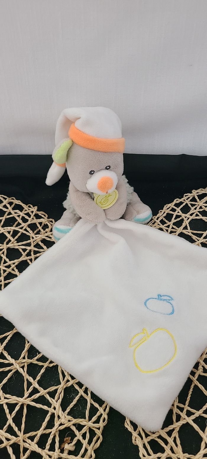 Baby nat' doudou pantin oscar l'ourson gris petit modèle - photo numéro 4