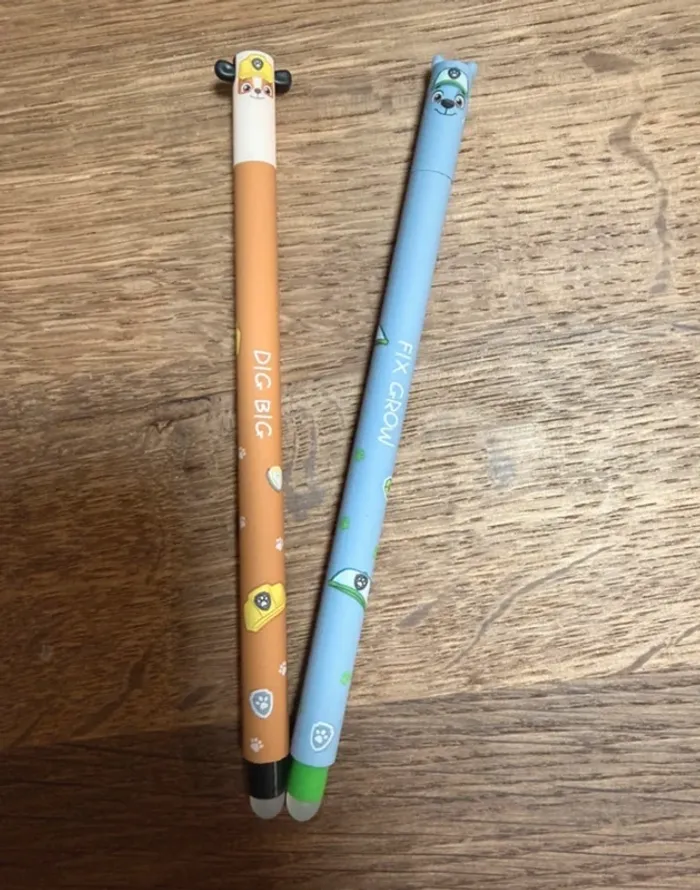 Lot de 2 stylos effaçables Pat’ Patrouille – Ruben & Rocky