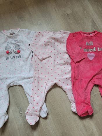 Lot pyjamas velour 6 mois