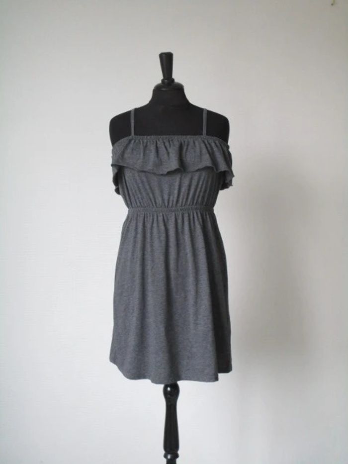 Robe grise été La Halle 14 ans TBE