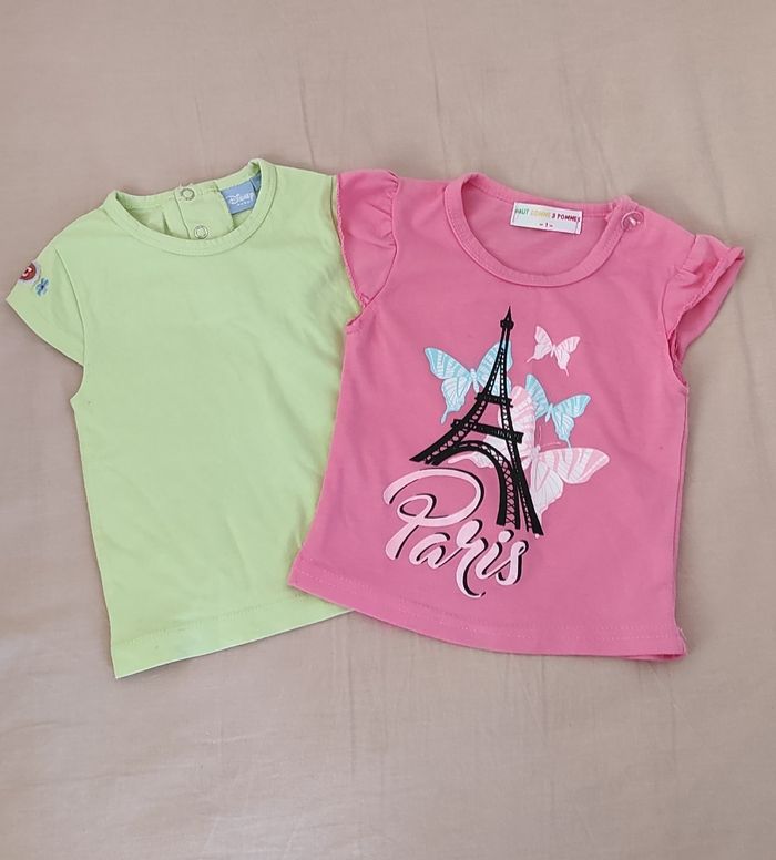 Lot 2 tshirt 12mois