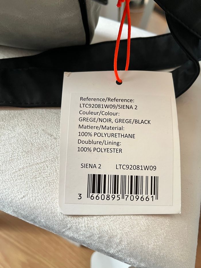 Sac bandoulière gris/noir Le temps des cerises neuf avec défaut 🎒 - photo numéro 3