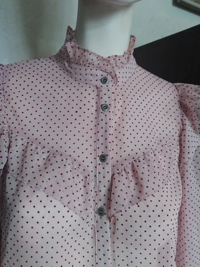 Chemisier chemise blouse romantique volant froufrou lolita Zara printemps - photo numéro 2