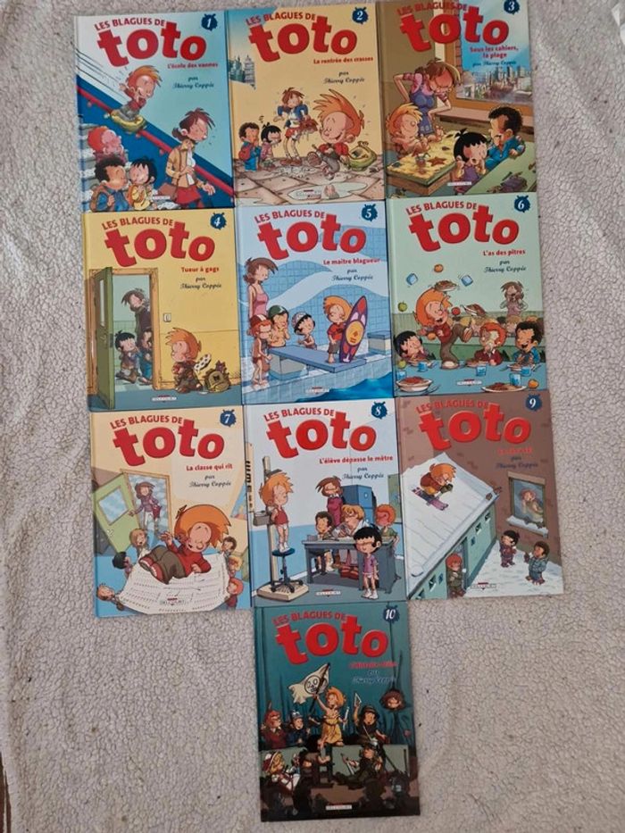 Lot de  10 bandes  dessinées Les blagues de Toto