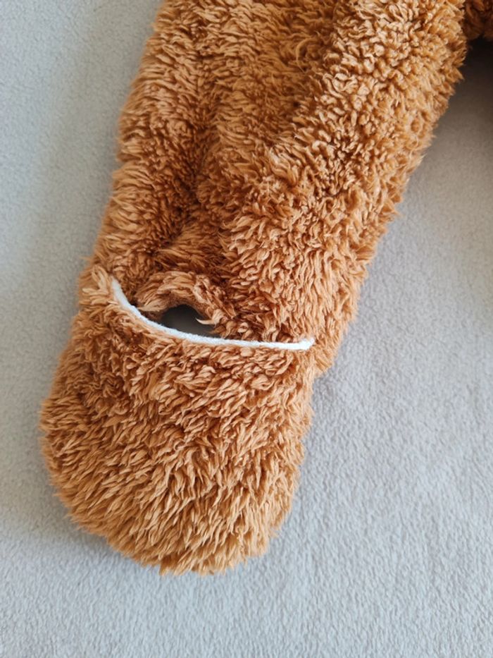 Combipilote ourson marron polaire molletonné main/gant amovible et pied amovible - photo numéro 6