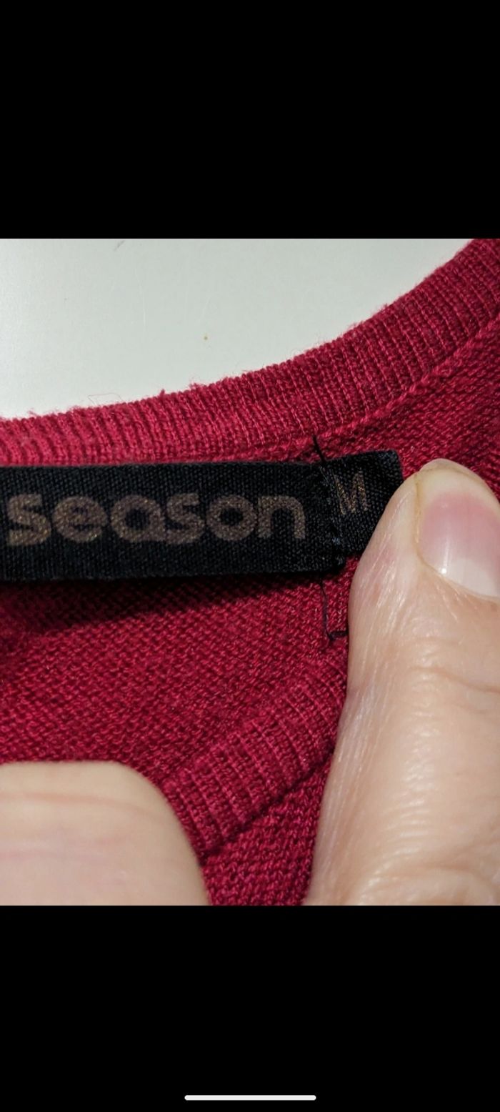 Pull Season rouge imprimé étoiles . Taille 38 - photo numéro 7