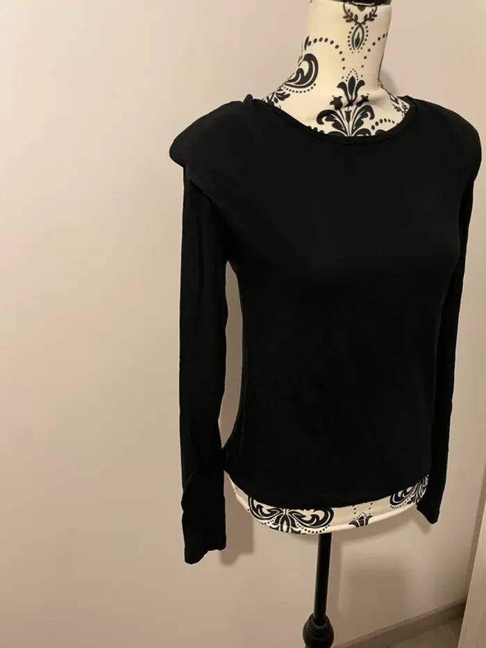 Top noir à manches longues - Primark - Taille XS - photo numéro 2