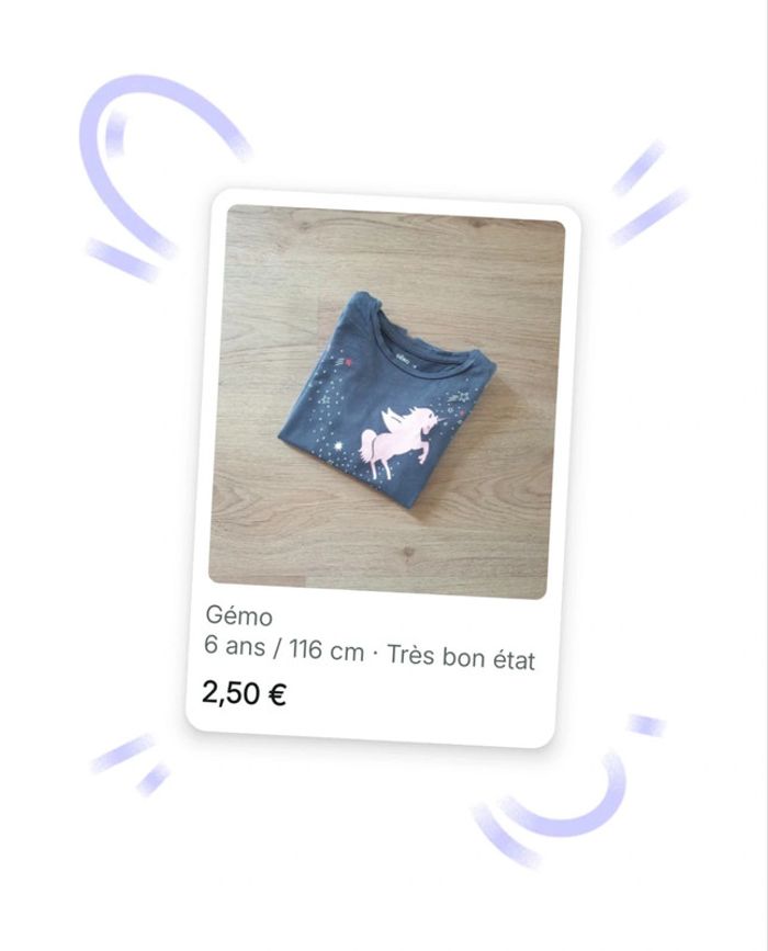 🩷 Tee-shirt ML 6 ans Gémo #emyfleury_6ansfille