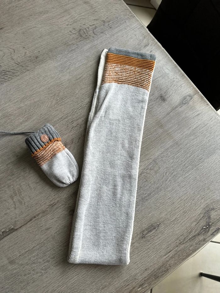Ensemble bonnet écharpe et moufles okaidi - photo numéro 2
