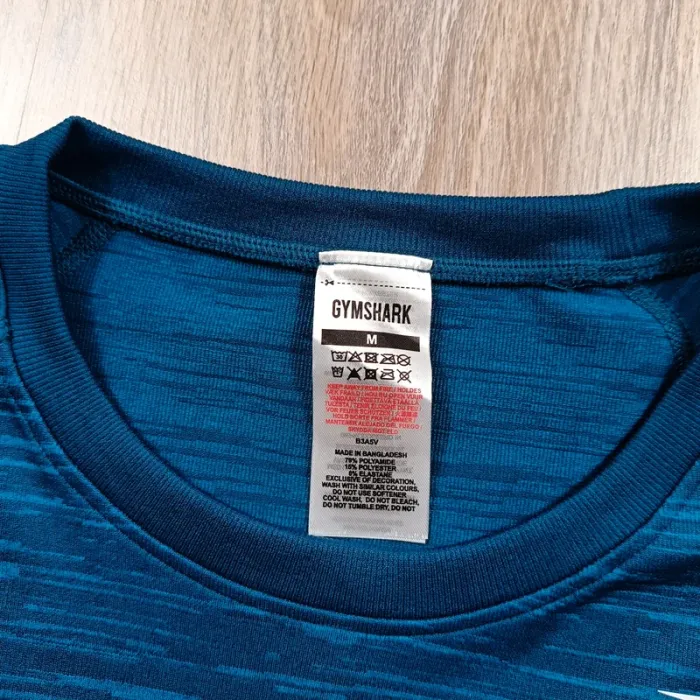 Teeshirt gymshark femme bleu hauts M manche longue - photo numéro 4