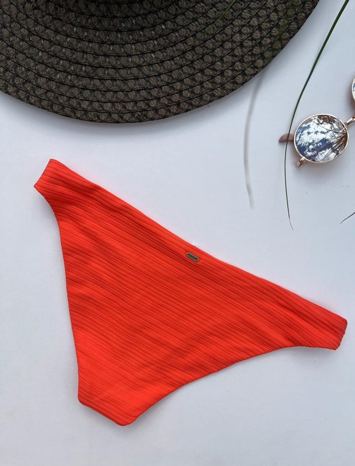 Bas de maillot orange à rayures - photo numéro 2