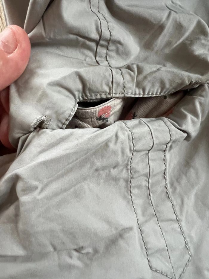 Manteau à capuche bout chou 36 mois gris fille très bon état - photo numéro 6