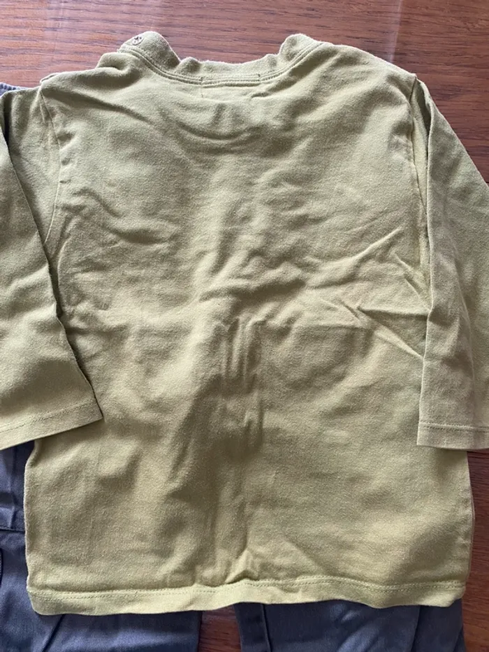 Ensemble 24 mois – Tee-shirt manches longues + pantalon large - photo numéro 5