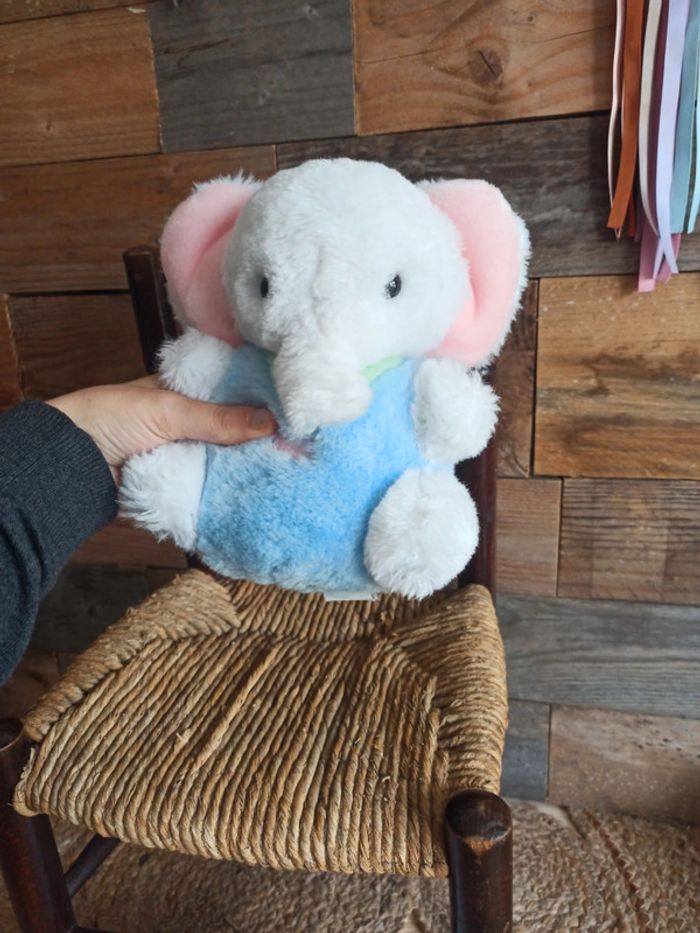 peluche éléphant hochet boulgom  tbe - photo numéro 2