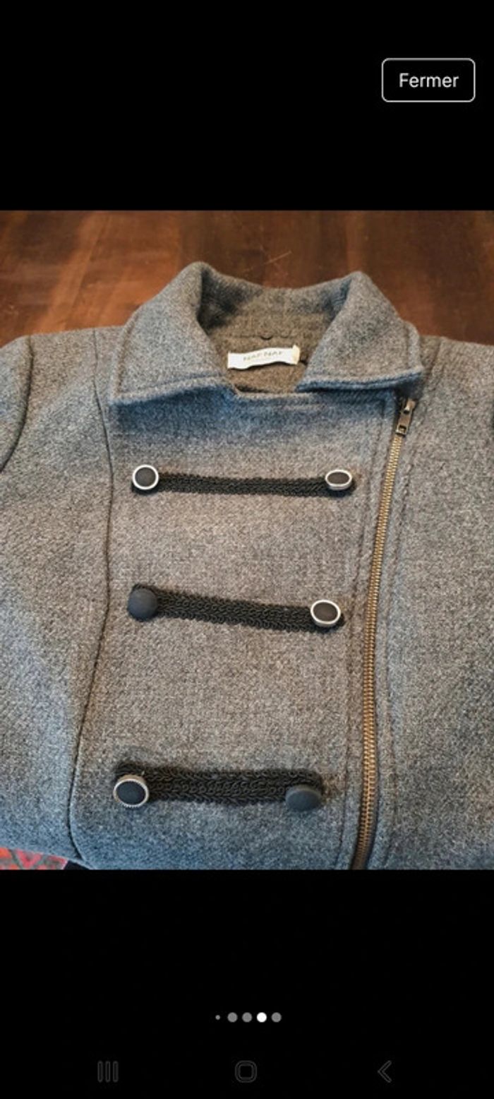 Jolie Manteau gris anthracite Naf Naf taille 36 - photo numéro 19