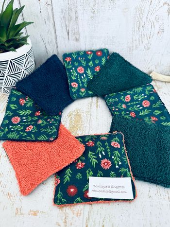 Lingettes lot de 8 lavable et réutilisable