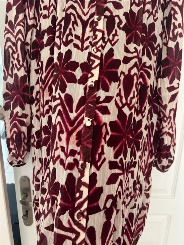 Robe écru et bordeaux T40 Elora - photo numéro 3