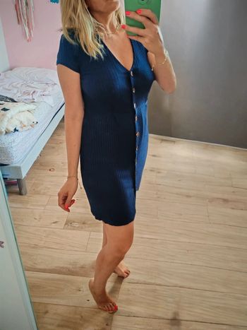 Robe à boutons promod 40 marine