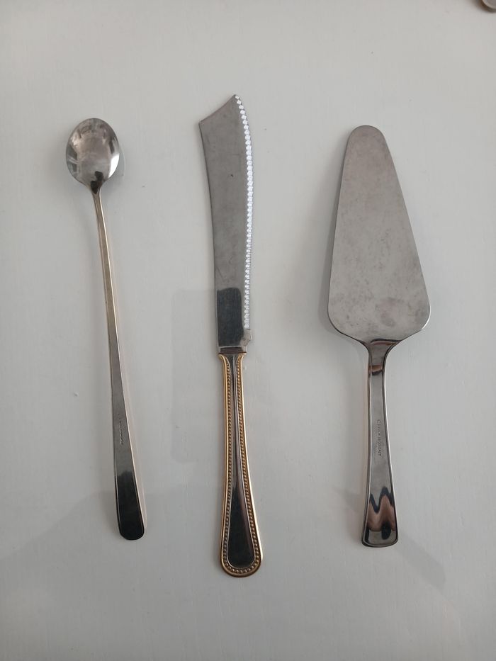 Ménagère de service 7 pièces - Inox 1810 Italie - Finition Dorée - photo numéro 7