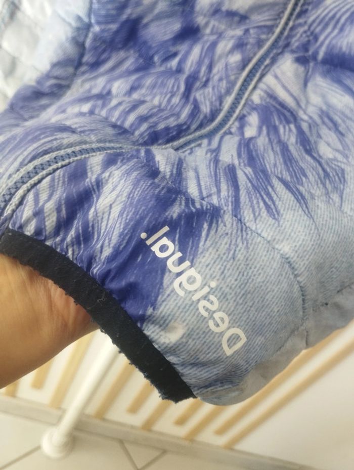 Doudoune Desigual 9/10ans bleue chat - photo numéro 3