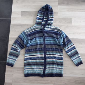 Gilet femme à capuche à rayures Tout le monde en Camaïeu taille 38