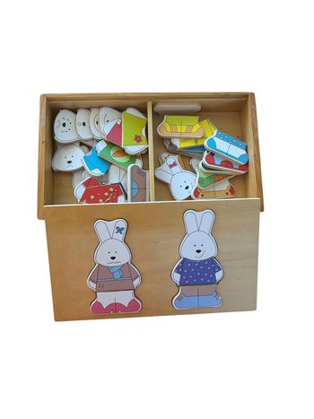 Puzzle en vois lapin à habiller Vertbaudet 35 pièces