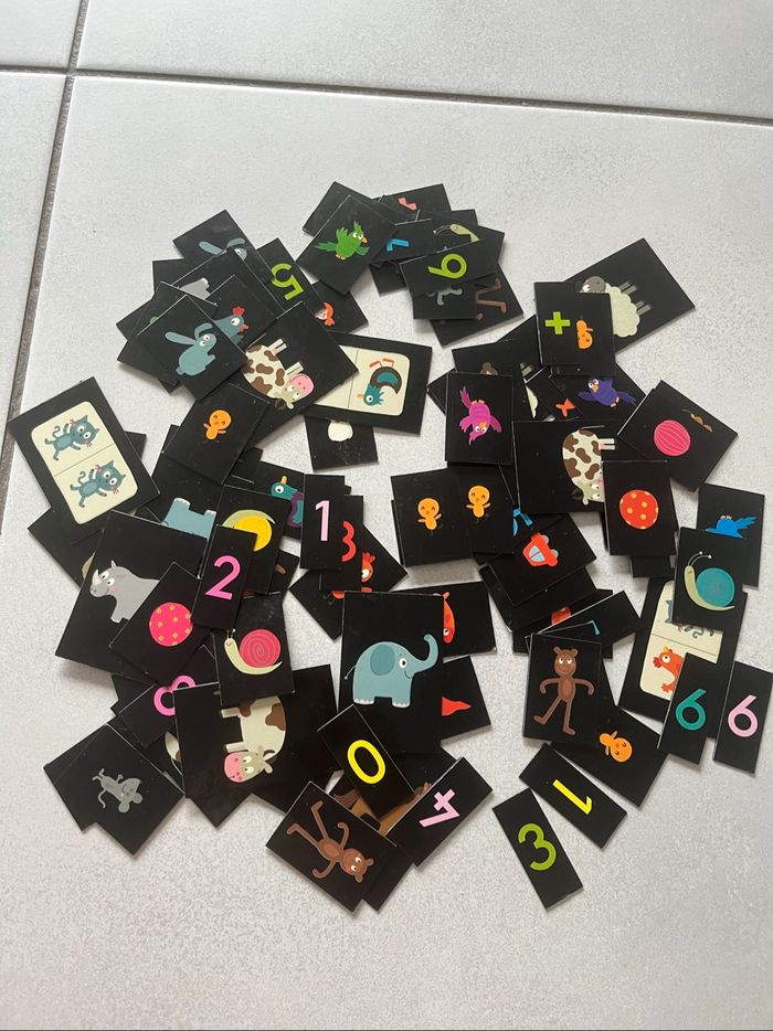 Lot de 94 magnets frigo  chiffres et animaux - photo numéro 2