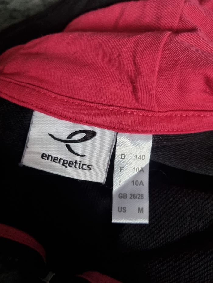 Gilet zippé à capuche noir avec écriture arc-en-ciel 10ans - photo numéro 4