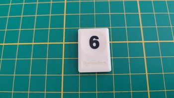 Tuile chiffre 6 six noir jeu de société Rummikub Le rami des chiffres jeu de voyage Hasbro #C68