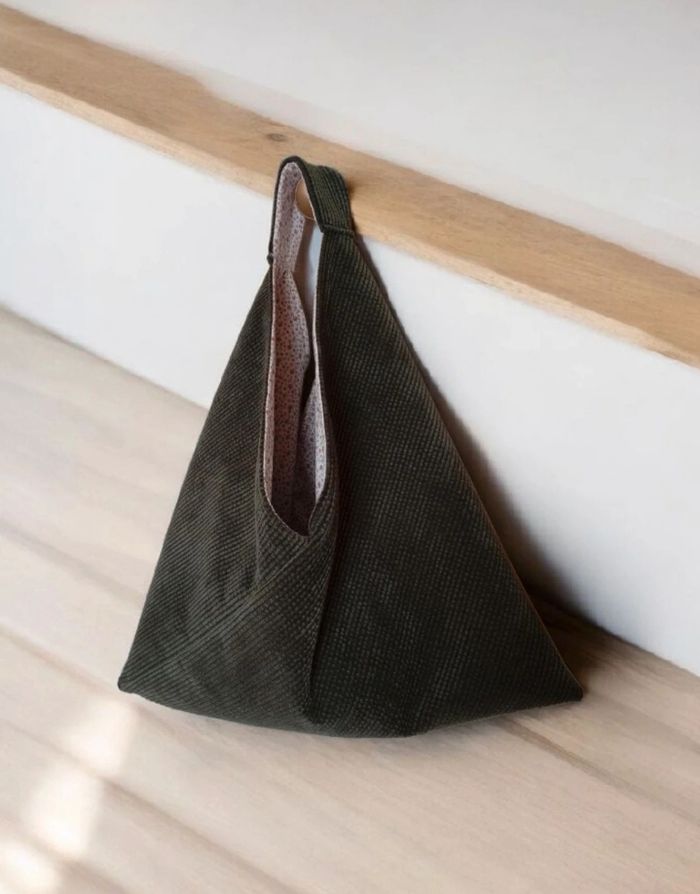 Sac fourre tout en velours côtelé - photo numéro 4