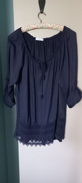 Blouse ML ' Cache-Cache ' Bleu Marie/ T.L