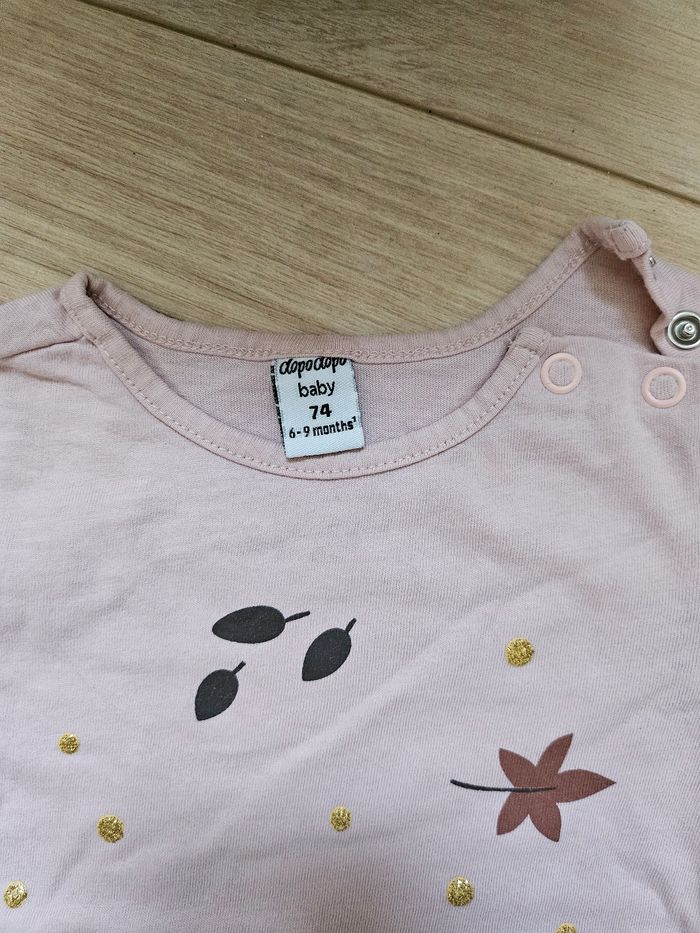 Tee shirt rose 6 à 9 mois Dopodopo 🌸 - photo numéro 3
