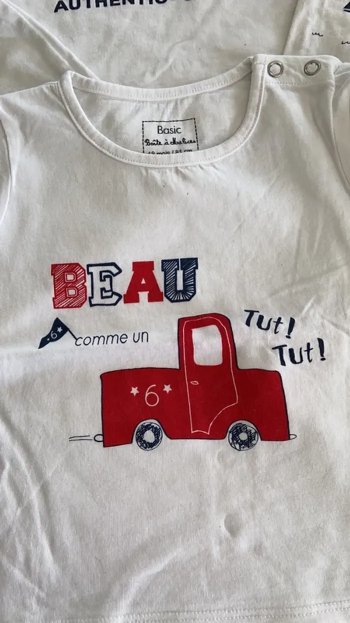 Lot tee-shirt taille 18 mois - photo numéro 2