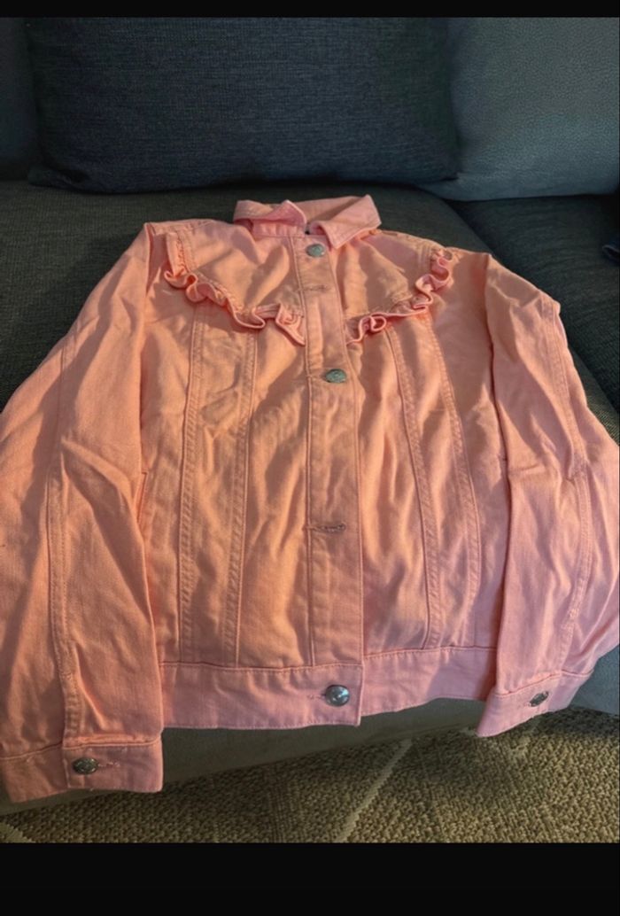 Veste en jeans rose