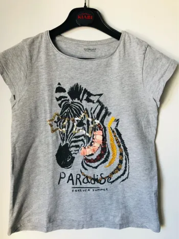 T-shirt fille sequins