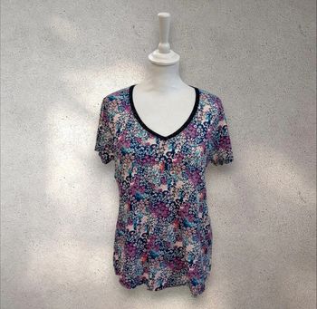 T-shirt manches courtes motifs fleurs Promod taille M