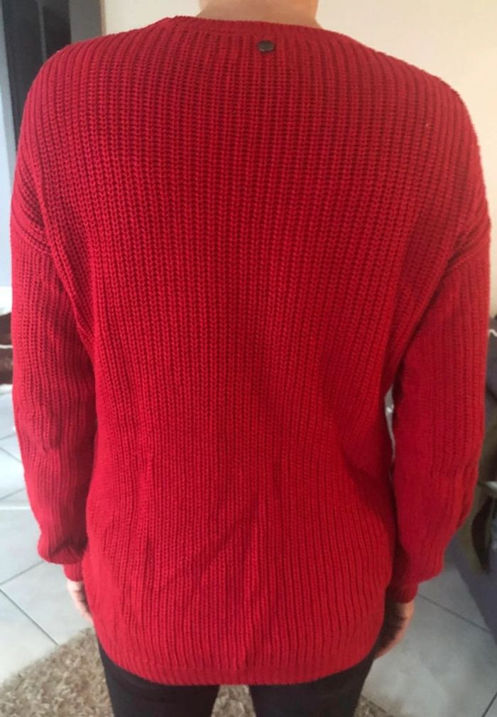 Pull rouge taille XS - photo numéro 3