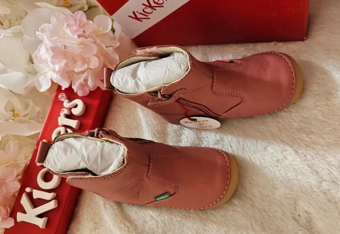 Bottes Bottines Cuir souple Semelle flexible Kickers T24 - photo numéro 3