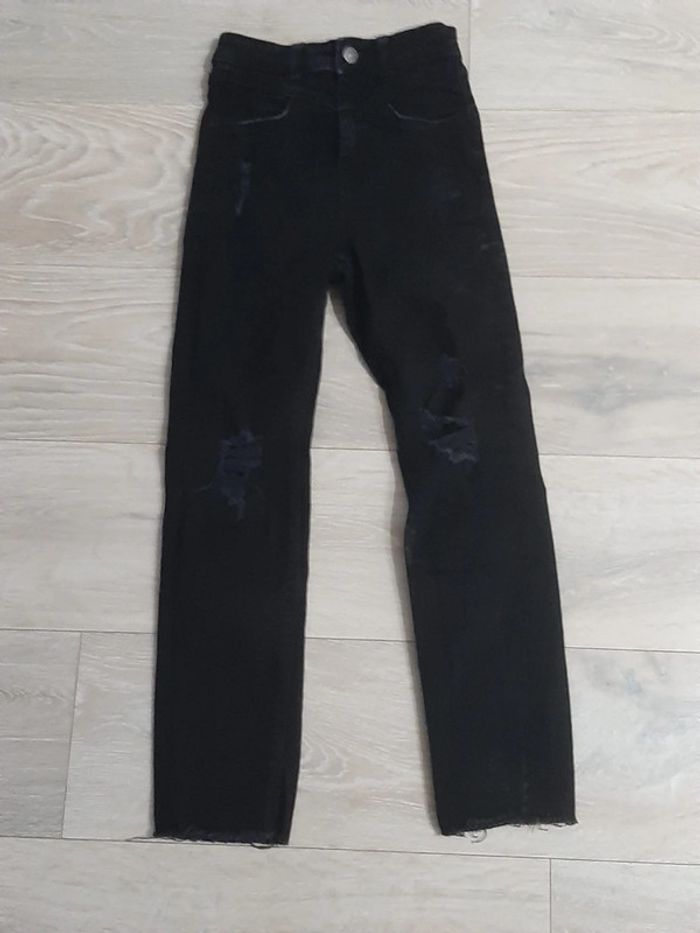 Pantalon jean s noir, slim, épais, XXS/12 ans, peu mis