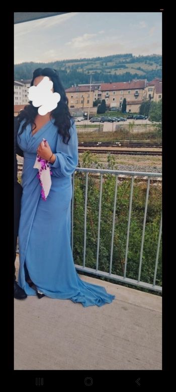 Robe de soirée bleu ciel