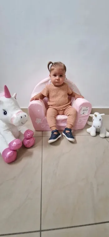 Ensemble Kiabi 18 mois fille haut et legging pêche