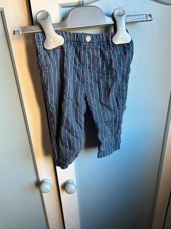 Pantalon bleu à rayures orchestra, 3 mois