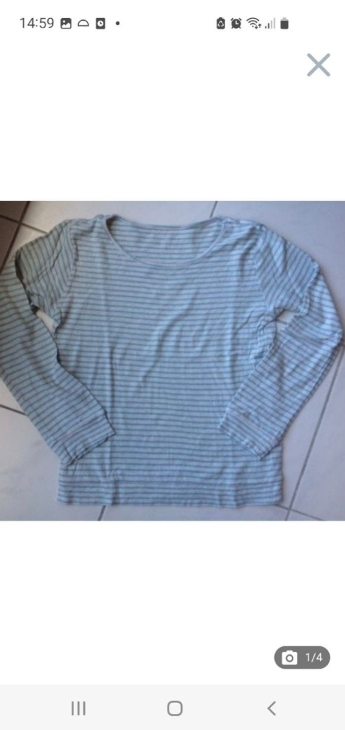 Tee-shirt manches longues rayé 10 ans
